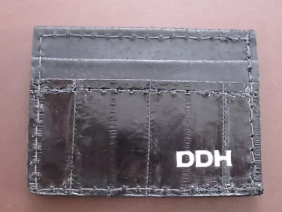 Clip Wallet Leather EEL Monogramed DDH Mfg By Yoder Leather  (Y FB) • $19.99