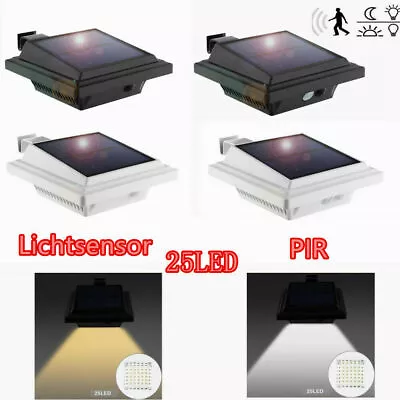 25LEDs Solar Powered Motion Sensor / Light Sensor Outdoor Fence Gutter Wall Lamp • $42.89