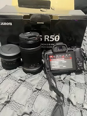 Canon EOS R50 (TWIN LENS) Mirrorless Camera • $1300