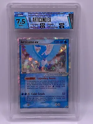 $250 • Buy 2004 POKEMON HGA 7.5 Articuno EX Fire Red Leaf Green Secret Cracked Ice Holo NM+