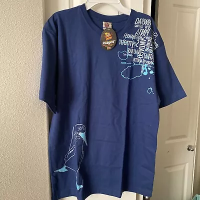 RASGOS Ecuador Blue Short Sleeve T-Shirt Mens Large L Bird • $24.99