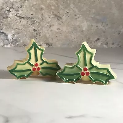 Vintage Holly Berrie Plastic Christmas String Light Cover Replacements Set Of 2 • $9.99
