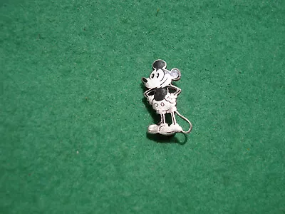 1932 Vintage Sterling Silver And Enamel Mickey Mouse Pin Badge By Charles Horner • £29.99