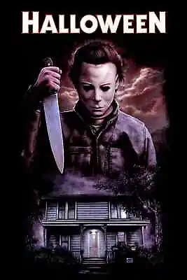 Halloween Movie Poster Luster Finish Michael Myers Jamie Lee Curtis #2 • $10.99