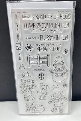 My Favorite Things SNOW BUDDIES Snowman Christmas Kids Dog Rubber Stamps Set • $19.99