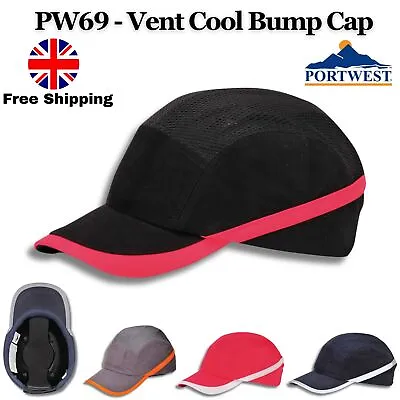 Portwest PW69 Vent Cool Protective Bump Cap Hard Hat Safety Workwear Baseball UK • £15.99