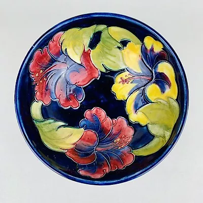 Moorcroft Pottery Vintage Hibiscus Bowl Circa 1940’s. • $112.60