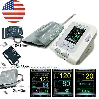 FDA Digital LCD Arm Blood Pressure Health Monitors Heart Beat Rate PulseSpo2US • $79.99