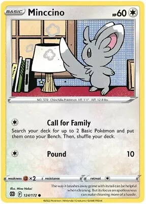 X4 Minccino - 124/172 - Common Pokemon SS09 Brilliant Stars M/NM • $2.72