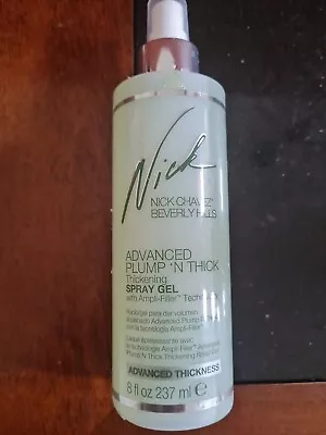 Nick Chavez Advanced Plump N Thick Thickening Spray Gel 8 Fl Oz New Ampli-Filler • $36.95