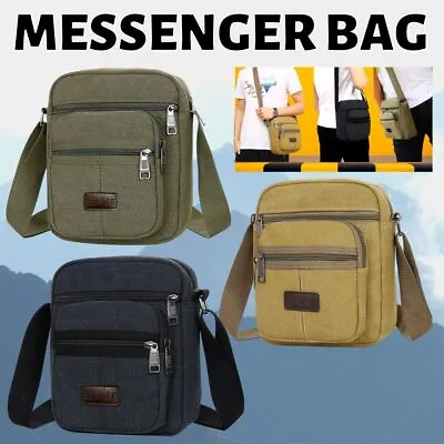 Mens Shoulder Bag Cross Body Pouch Stylish Retro Wallet Messenger Bag For Men • $9.99