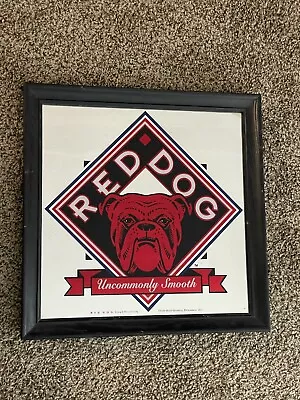 Vintage RED DOG Beer Bar Mirror - Uncommonly Smooth - 18.5 X 18.5” • $29.99