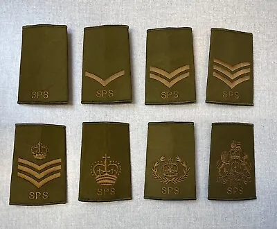 AGC SPS Rank Slides Olive Green MTP Uniform All Ranks LCPL CPL SGT STAFF WO • £2.75