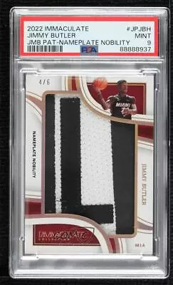 2022-23 Immaculate Nameplate Nobility 4/6 Jimmy Butler PSA 9 MINT Jumbo Patch • $50