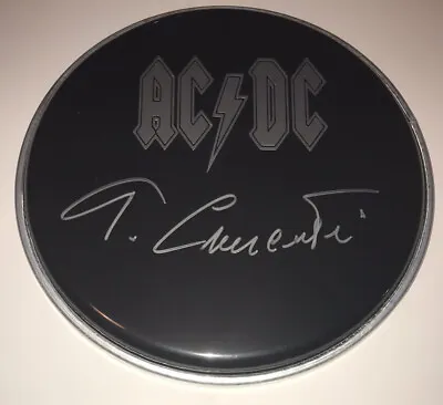 £99.99 • Buy Signed Tony Currenti Acdc 8” Black Drum Head Authentic Rare Angus Young