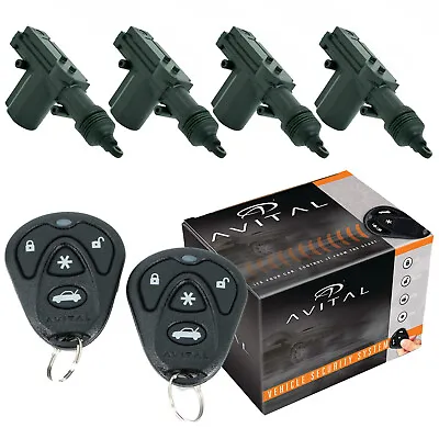 Avital 3100L Keyless Entry Alarm 1-Way Security System + 4 Universal Door Locks • $74.99