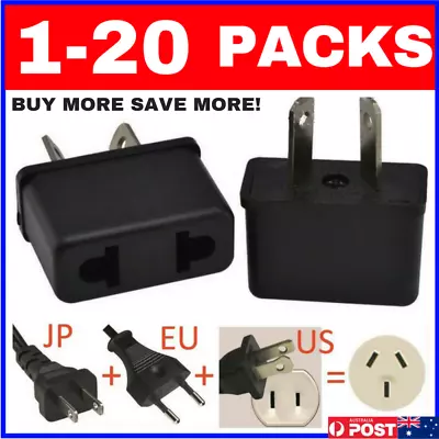 $3.55 • Buy 1-20 BUNDLES USA EU ASIA To AU AUS AUST AUSTRALIAN POWER PLUGs TRAVEL ADAPTER