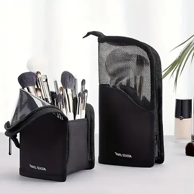 Makeup Brush Organizer Bag Travel Makeup Brushes Holder Stand-up  Waterproof • £4.49