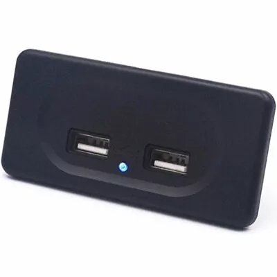 Dual USB Port Car Quick Charger Socket Power Outlet Blue LED For Phone Tablet • $13.90