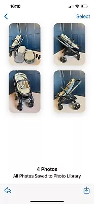 ICandy Peach 4 Olive 🫒Full Travel System With New Car Seat 🫒🖤 • £300