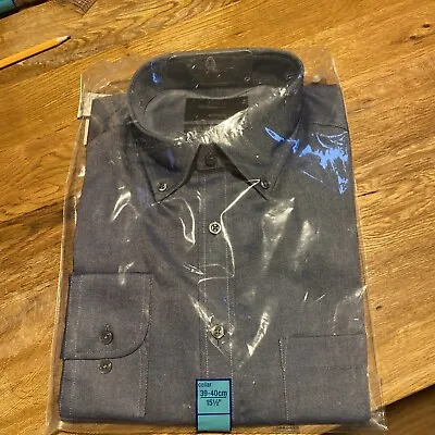 M&S Pure Cotton Oxford Easy Iron Shirt 15.5” • £15