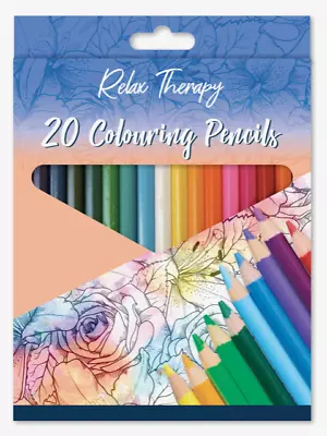 20 Colouring Pencils High Quality Premium Relax Therapy Colour Adults Kids • £2.99