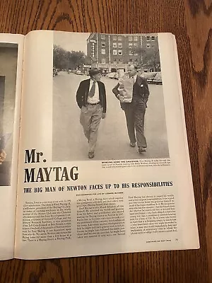 VINTAGE 1949  Maytag Company Newton Iowa Life Magazine Great Shape Advertising • $14.99