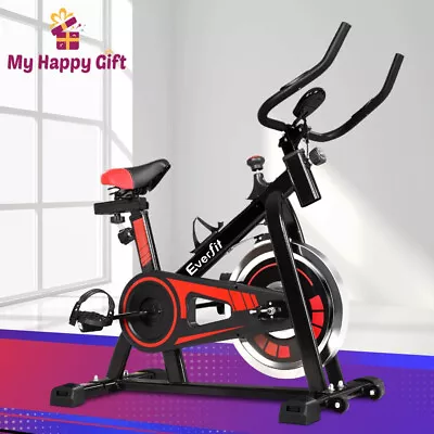 Everfit Spin Bike Exercise Bike Flywheel Fitness Home Workout Gym • $193.61