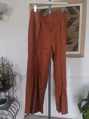 Anthropologie Cedar Satin Trousers Jacquard Size 14/ 16 Bnwt  • £18