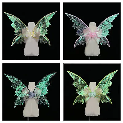 Sparkling Butterfly Wings Elf Fairy Wings With Shoulder StrapsHalloween Cosplay • $8.54