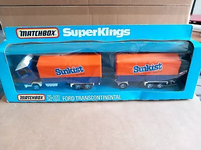 Vintage Matchbox Superkings K-21 Ford Transcontinental Sunkist - Boxed • $46.85