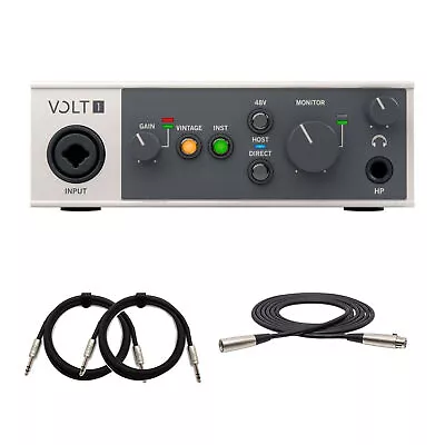 Universal Audio VOLT-1 USB Audio Interface With XLR Cable And 1/4 In TRS Cables • $159