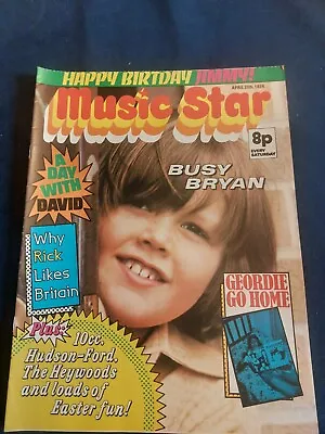 Rare MUSIC STAR Magazine 20 APRIL 1974 Osmonds Geordie 10cc Bolan Sweet Ferry • £15