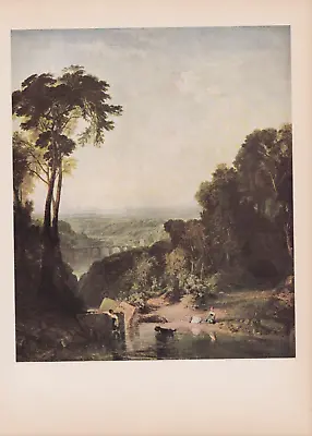 1939 Vintage  CROSSING THE BROOK  By J.M.W. TURNER Color Art Plate Lithograph • $10