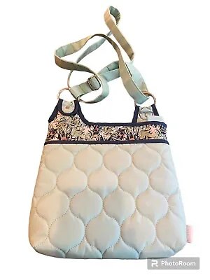 Vera Bradley  Crossbody Hipster Handbag Bag Aqua & Navy Peacock -2 NWT • $19.24