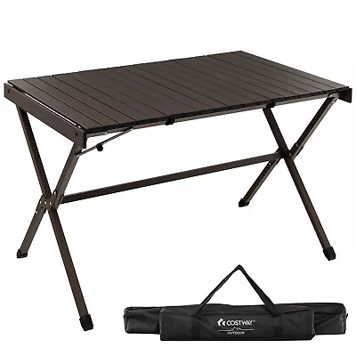 4-6 Person Portable Camping Table Roll-Up Aluminum Beach Table With Carry Bag • $79.99