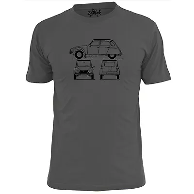 £9.99 • Buy Mens Citroen Dyane Blueprint Retro Car T Shirt Classic Motor