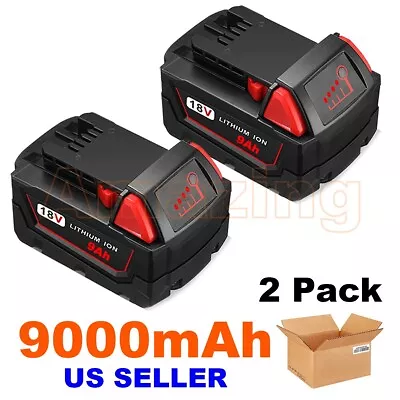 2Pk NEW 9AH For Milwaukee M18 Lithium XC6.5 Extended Capacity Battery 48-11-1860 • $89.99