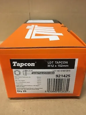 SPIT TAPCON LDT M12x152MM CONCRETE SCREWS 25pack (921425) • £24.99