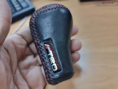 TRD Custom RED STITCH  LEATHER SHIFT SHIFTER KNOB  RARE  M12×1.25 • $220