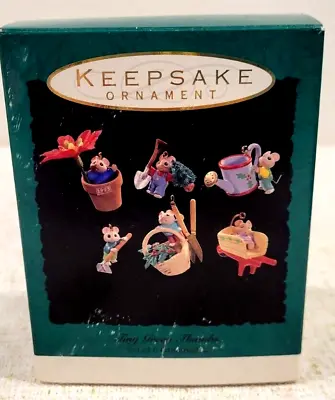 Hallmark Keepsake Mice Gardening Christmas Ornaments • £25.65