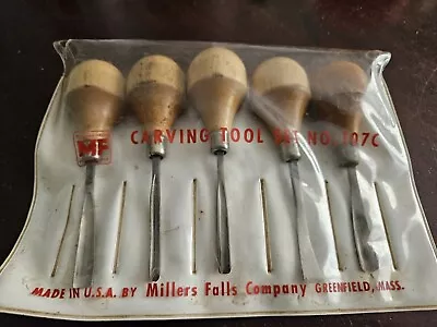 Vintage Millers Falls No.107c Wood Carving Chisel Set  • $49.99