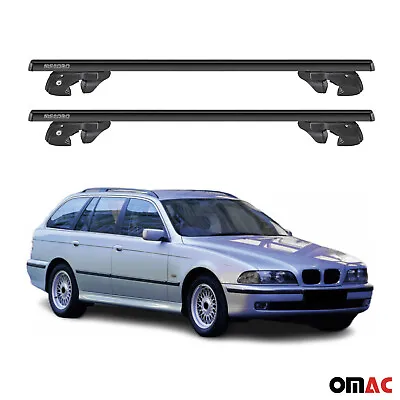 $129.90 • Buy Cross Bars For BMW 5 Series E39 Wagon 1995-2004 Top Carrier Roof Rack Black 2x