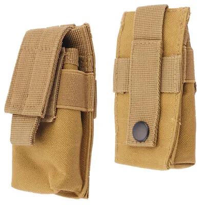 Tactical Molle Flashlight Pouch LED Torch Holster Military Waist Pack Tool Bag • $8.09