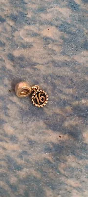 $14 • Buy Pandora Sterling 925 Silver Sweet 16 Birthday Charm Bead 790494