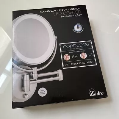 Zadro 11  Dual 10x 1x Articulating Wall-mount Makeup Mirror (lights Do NOT Work) • $24.95