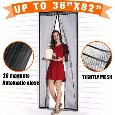 Magnetic Screen Door With Heavy Duty Strong Magnets And Mesh Curtain Transparent • $19.99