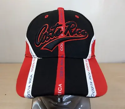 $16.99 • Buy Costa Rica Adjustable Strapback Baseball Hat/cap, Red/black, Vacation/beach/rain