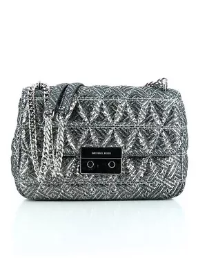 Michael Kors Bag Handbag Sloan Quilited LG Chain Silver. Shimmer Silver • $179.99