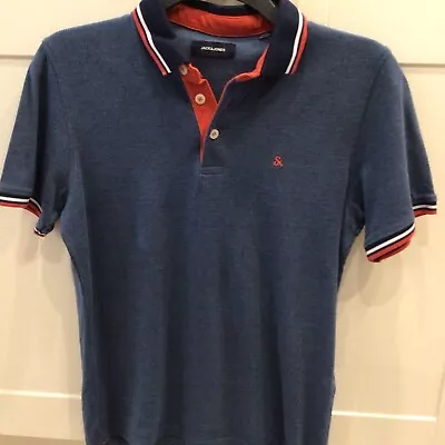 Men’s Jack & Jones Cotton Polo Shirt Size Medium  • £9.99